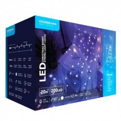 Guirlande lumineuse LED Plastique avec adaptateur Berry (200LED/20m/10cm) Blanc froid – ML-C20102 Modee