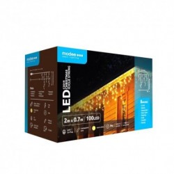 Guirlande lumineuse LED Plastique avec adaptateur C2019 (100LED/2m/H70cm) Blanc chaud – ML-C2019 Modee
