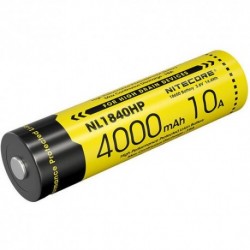 NITECORE Accessoires Pile rechargeable 18650 NL1840HP 4000mAh 10A 3,6V B1