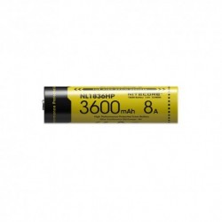 NITECORE Accessoires Pile rechargeable 18650 NL1836HP 3600mAh 8A 3,6V B1