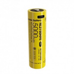 NITECORE Accessoires Pile rechargeable 21700 NL2150HPR avec micro port USB 5000mAh 3,6V