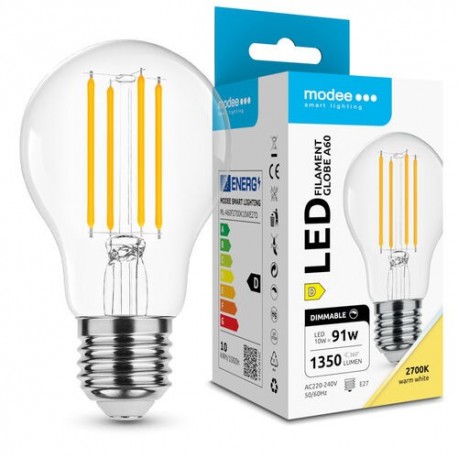 Ampoule LED MODEE E27 Globe A60 10 W 2700 K 1.350 lm dimmable
