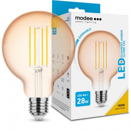 Ampoule LED MODEE E27 Globe G95 4 W 1800 K 360 lm dimmable ambrée