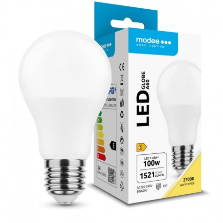 Ampoule LED MODEE E27 Globe A60 13,8 W 2700 K 1.521 lm