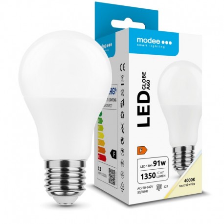 Ampoule LED MODEE E27 Globe A60 13 W 4000 K 1.350 lm