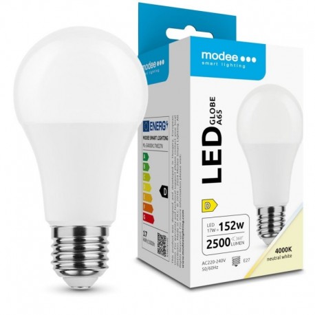 Ampoule LED MODEE E27 Globe A65 17 W 4000 K 2.500 lm