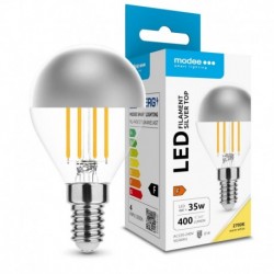 Ampoule LED MODEE E14 Mini globe G45 4 W 2700 K 400 lm calotte argentée
