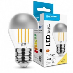 Ampoule LED MODEE E27 Mini globe G45 4 W 2700 K 400 lm calotte argentée