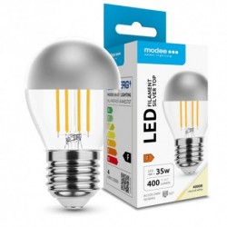 Ampoule LED MODEE E27 Mini globe G45 4 W 4000 K calotte argentée