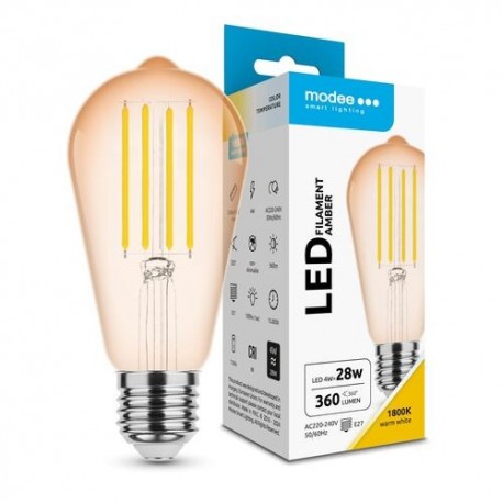 Ampoule LED MODEE E27 ST58 4 W 1800 K 360 lm ambrée