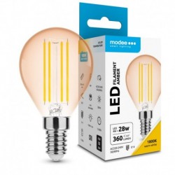 Ampoule LED MODEE E14 Mini globe G45 4 W 1800 K ambrée