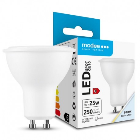 Ampoule LED MODEE GU10 Spot 3 W 6000 K 250 lm
