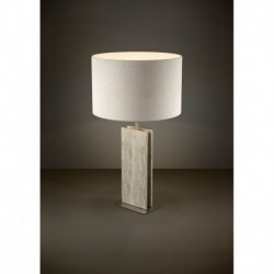 EGLO BELESAR 390408 – lampe de table nickel mat et naturel – Ø 380 mm