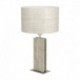EGLO BELESAR 390408 – lampe de table nickel mat et naturel – Ø 380 mm