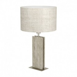 EGLO BELESAR 390408 – lampe de table nickel mat et naturel – Ø 380 mm