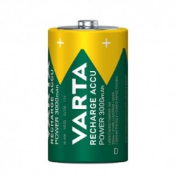 2 piles rechargeables Varta D HR20 3000mAh