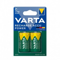 2 piles rechargeables Varta C HR14 3000mAh