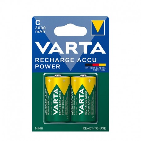 2 piles rechargeables Varta C HR14 3000mAh