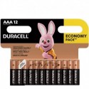 Piles Duracell Basic AAA LR03 1,5 V – lot de 12