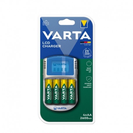 Chargeur Varta LCD avec 4 piles AA NiMH 2600 mAh