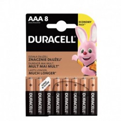 8 piles Duracell Basic AAA LR03 alcalines 1,5V