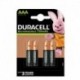 4 piles rechargeables Duracell AAA HR03 750mAh