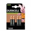 4 piles rechargeables Duracell AAA HR03 750mAh