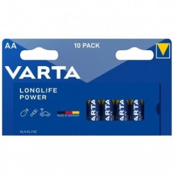 10 piles Varta Longlife Power AA LR6 alcalines