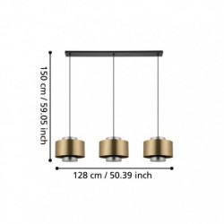 EGLO DUGLIA 390067 – suspension noir – H 1500 mm