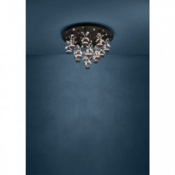 EGLO PIANOPOLI 2 390275 – plafonnier noir – Ø 500 mm