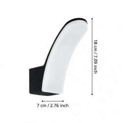 EGLO FIUMICINO 98148 – applique extérieure noir – H 180 mm