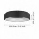 EGLO MARGHERA 2 390051 – plafonnier noir – Ø 595 mm
