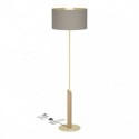EGLO SANTANDRIA 390338 – lampadaire laiton brossé et brun – Ø 450 mm