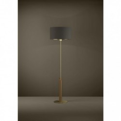 EGLO SANTANDRIA 390338 – lampadaire laiton brossé et brun – Ø 450 mm