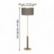 EGLO SANTANDRIA 390338 – lampadaire laiton brossé et brun – Ø 450 mm