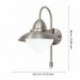 EGLO SIDNEY 87105 – applique extérieure inox avec détecteur – Ø 270 mm