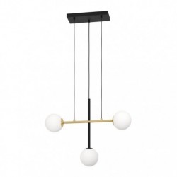 EGLO PAZ 390177 – suspension noir et laiton brossé – H 1500 mm