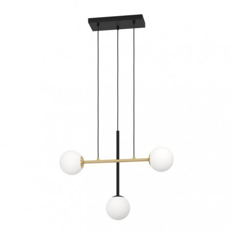 EGLO PAZ 390177 – suspension noir et laiton brossé – H 1500 mm
