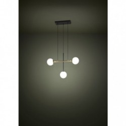EGLO PAZ 390177 – suspension noir et laiton brossé – H 1500 mm