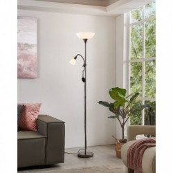 EGLO UP 2 93917 – lampadaire nickel noir – Ø 275 mm