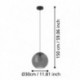 EGLO ARANGONA 390212 – suspension noir – Ø 300 mm