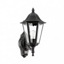 EGLO NAVEDO 93458 – applique extérieure noir et argent patiné avec détecteur – H 425 mm