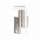 EGLO RIGA 5 32898 – applique extérieure inox avec détecteur – H 215 mm