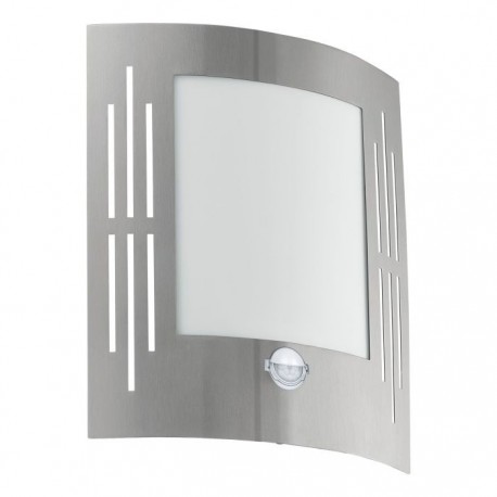 EGLO CITY 88144 – applique extérieure inox avec détecteur – H 260 mm