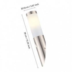 EGLO HELSINKI 83278 – applique extérieure inox avec détecteur – Ø 75 mm