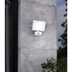 EGLO FAEDO 3 33157 – projecteur extérieur blanc avec détecteur – H 140 mm