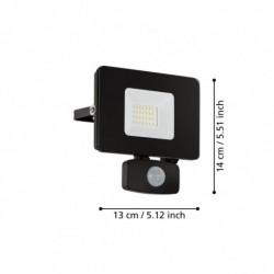 EGLO FAEDO 3 97461 – projecteur extérieur noir avec détecteur – H 140 mm