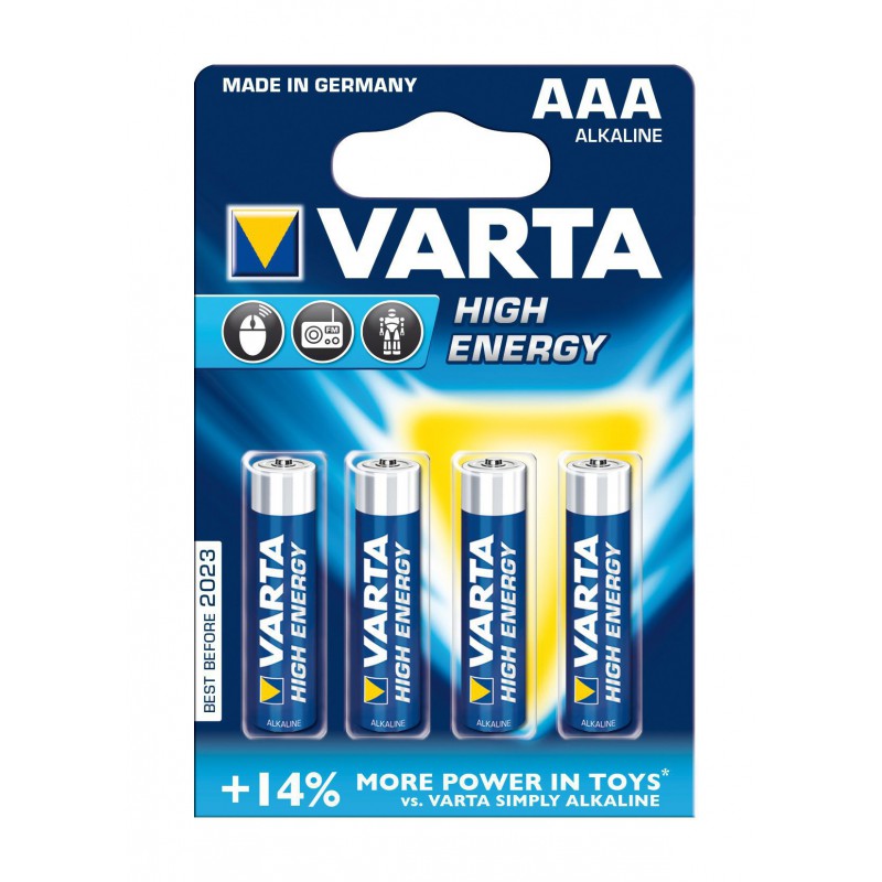 4 Piles Alcaline Varta Energy AAA / LR03