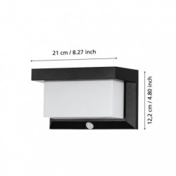 EGLO UTRERA 48968 – luminaire solaire noir avec détecteur – H 120 mm
