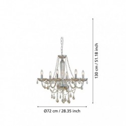 EGLO BASILANO 39092 – suspension chrome – Ø 720 mm